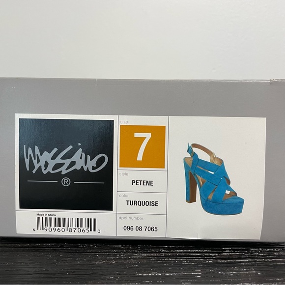 Mossimo Petene Turquoise Platform Chunky Heel Sandals 7M - Picture 8 of 9